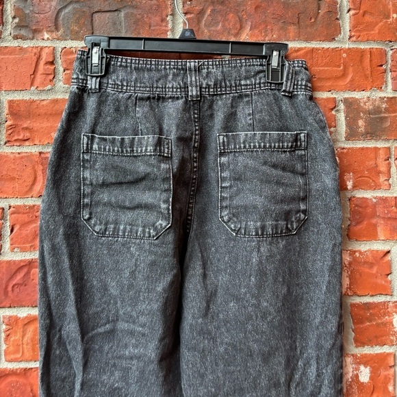 Who What Wear Womens 2 Black Stone Wash High Waist Barrel Jeans - Picture 4 of 8